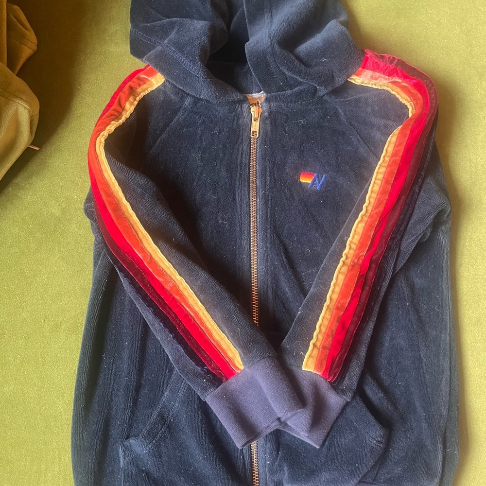 Aviator Nation Kids Navy Blue Hoodie Sweatshirt Sz 8